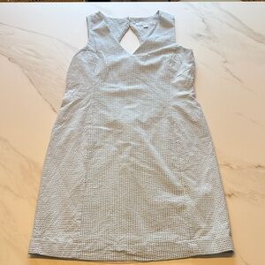 Southern Tide Blue and White Seersucker Dress
